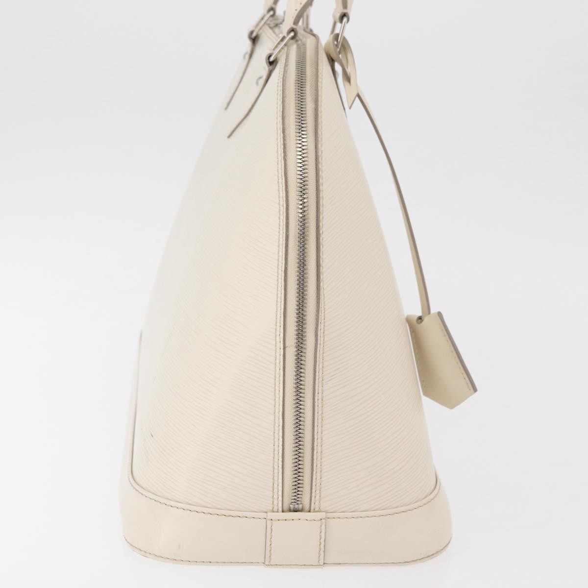 Louis Vuitton Alma Handbag Epi Leather White Leather Handbag (Pre-Owned)