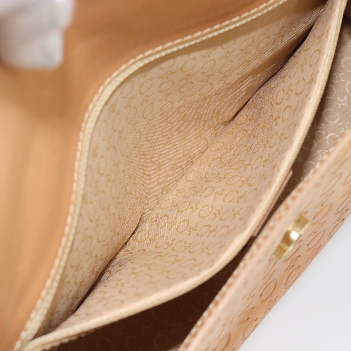 Celine C Macadam Handbag Canvas Beige Canvas Handbag (Pre-Owned)
