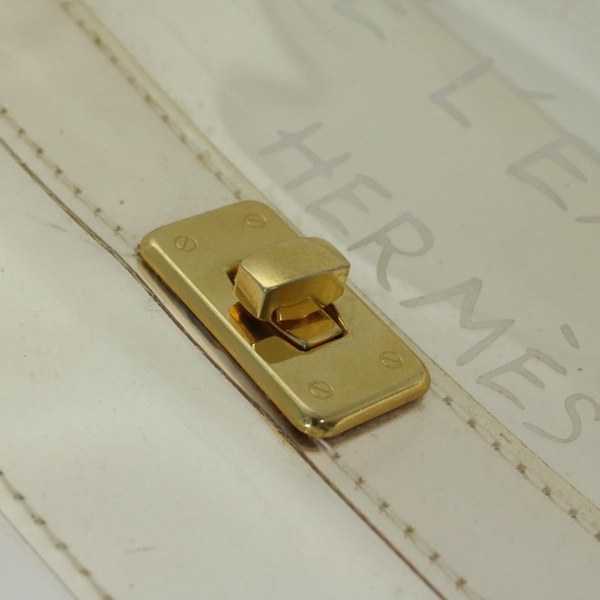 Hermes Kelly Souvenir Bag Vinyl Clear Plastic Handbag (Pre-Owned)