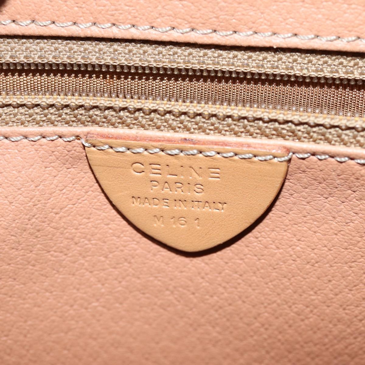 Celine Vintage Macadam Tote Bag Canvas And Leather Brown Canvas Tote Bag Bag (Pre-Owned)