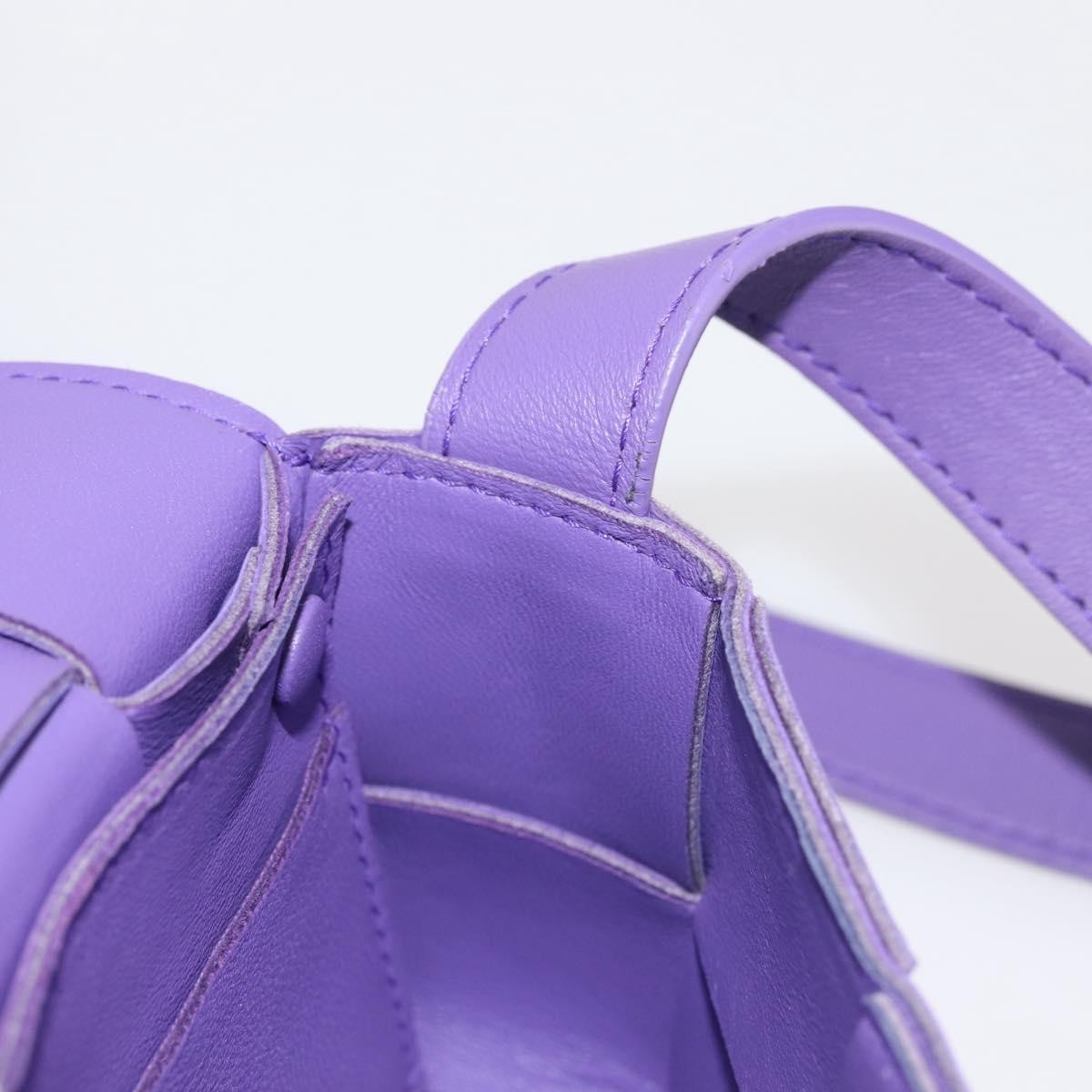Bottega Veneta Cassette Crossbody Bag Padded Maxi Intrecciato Leather Purple Leather Bag (Pre-Owned)