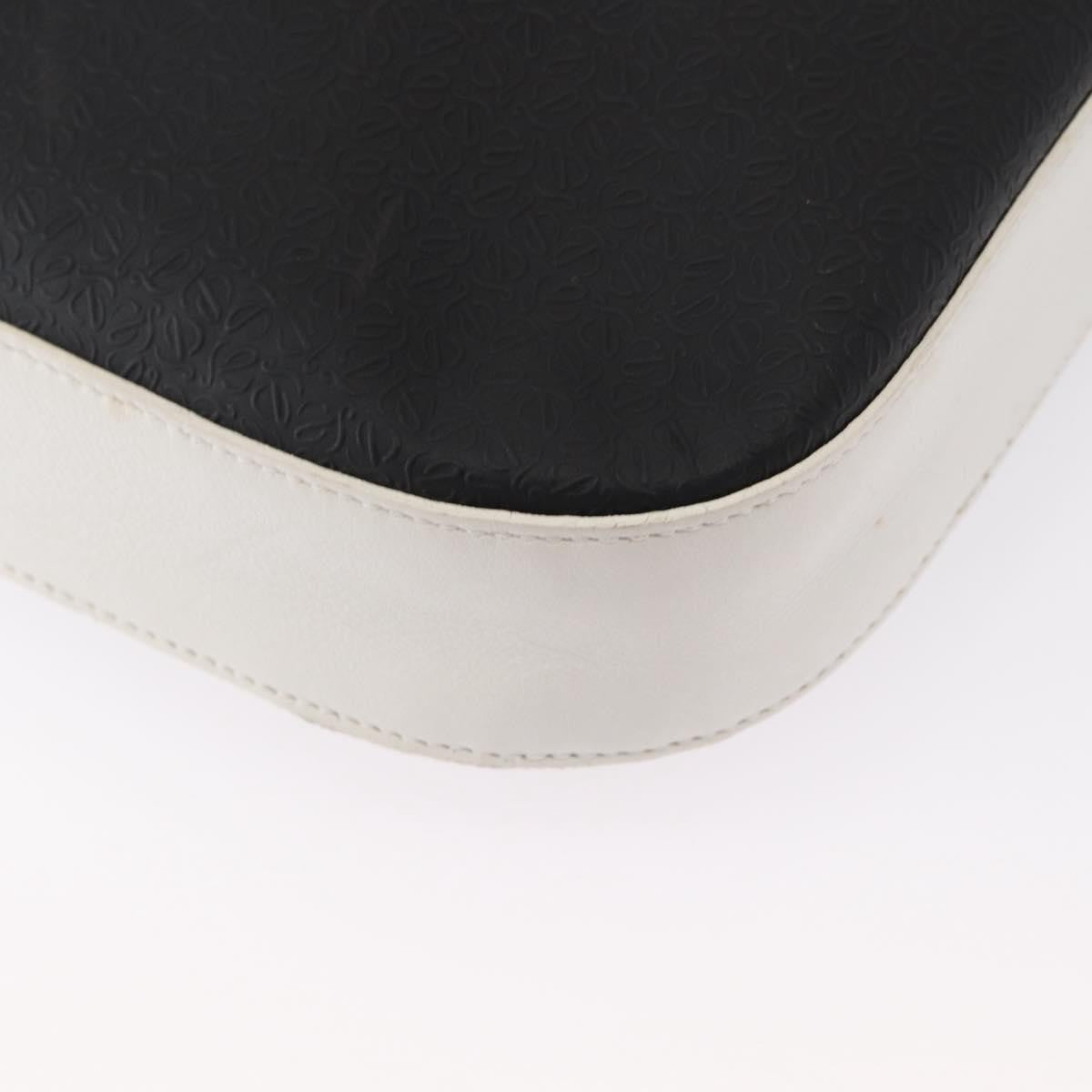 Loewe Anagram Shoulder Bag Leather Black Leather Shoulder Bag Bag (Pre-Owned)