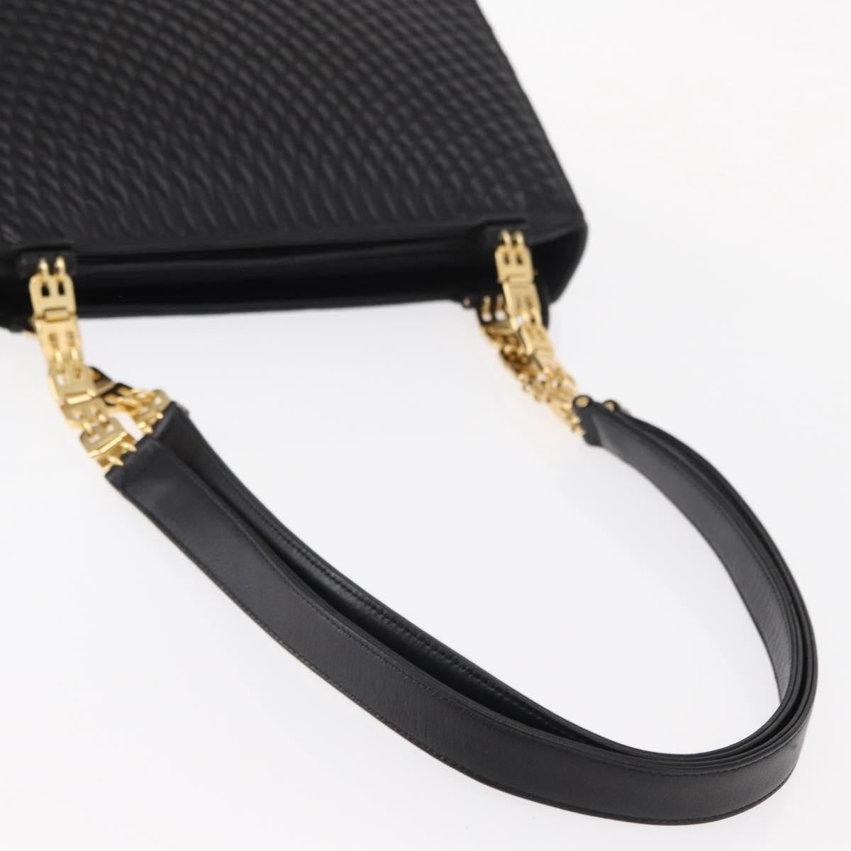 Bally Vintage Shoulder Bag Quilted Leather Black Leather Shoulder Bag Bag (Pre-Owned)