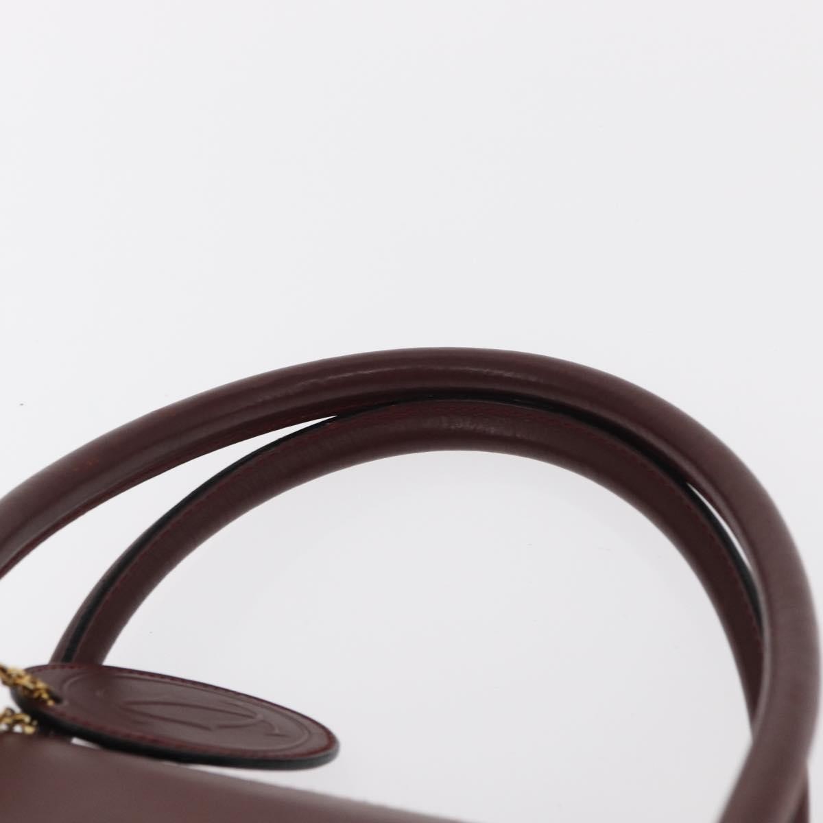 Cartier Must De Cartier Leather Burgundy Leather Handbag (Pre-Owned)
