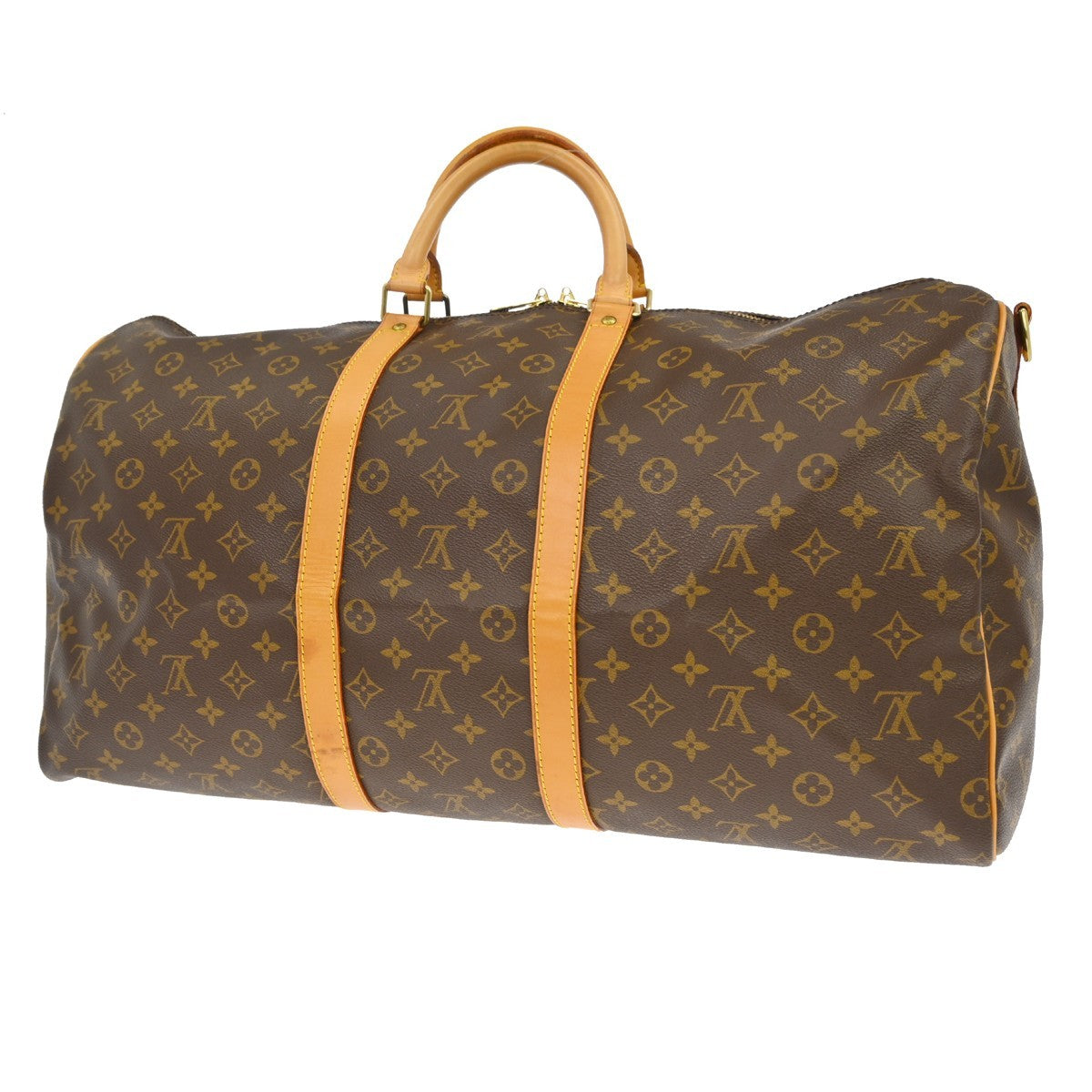 Louis Vuitton Keepall Bandouliere Bag Monogram Canvas Brown Canvas Travel Bag Bag (Pre-Owned)