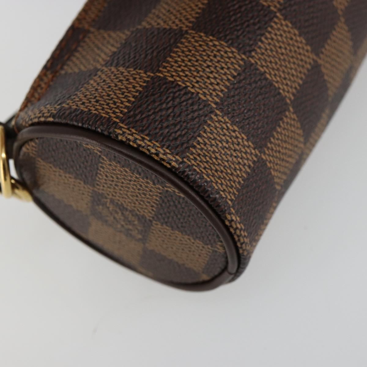 Louis Vuitton Papillon Pochette Damier Brown Canvas Clutche & Pouche Bag (Pre-Owned)