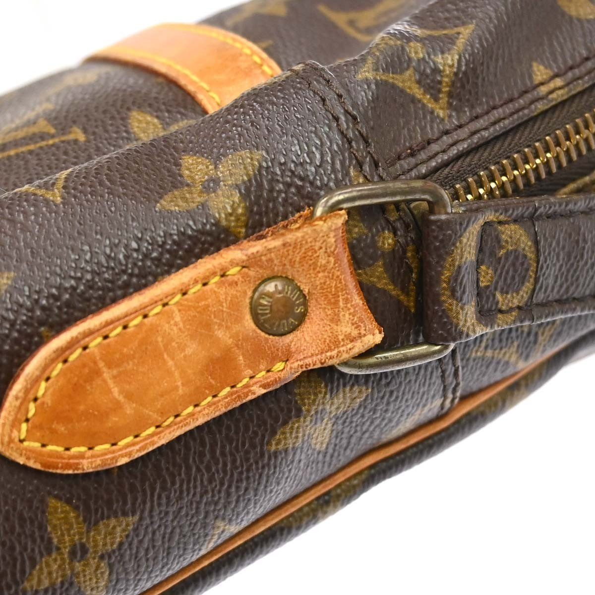 Louis Vuitton Danube Handbag Monogram Canvas Brown Canvas Shoulder Bag Bag (Pre-Owned)