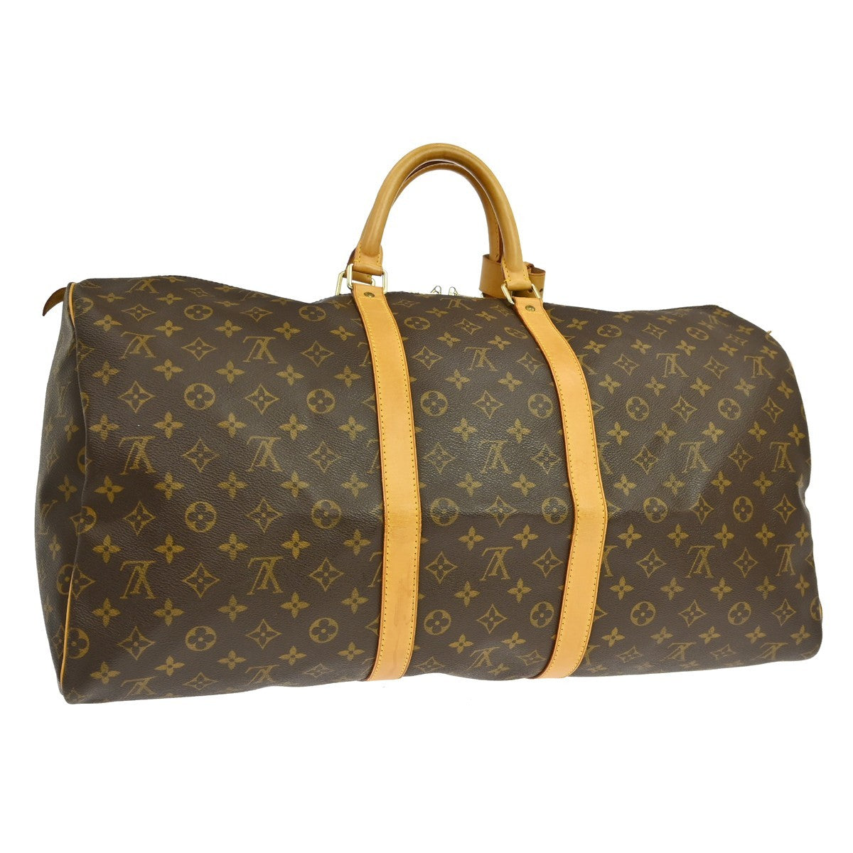 Louis Vuitton Keepall Bag Monogram Canvas Brown Canvas Travel Bag Bag (Pre-Owned)