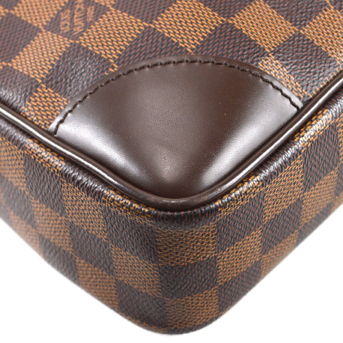 Louis Vuitton Porte-Documents Voyage Briefcase Damier Brown Canvas Briefcase Bag (Pre-Owned)
