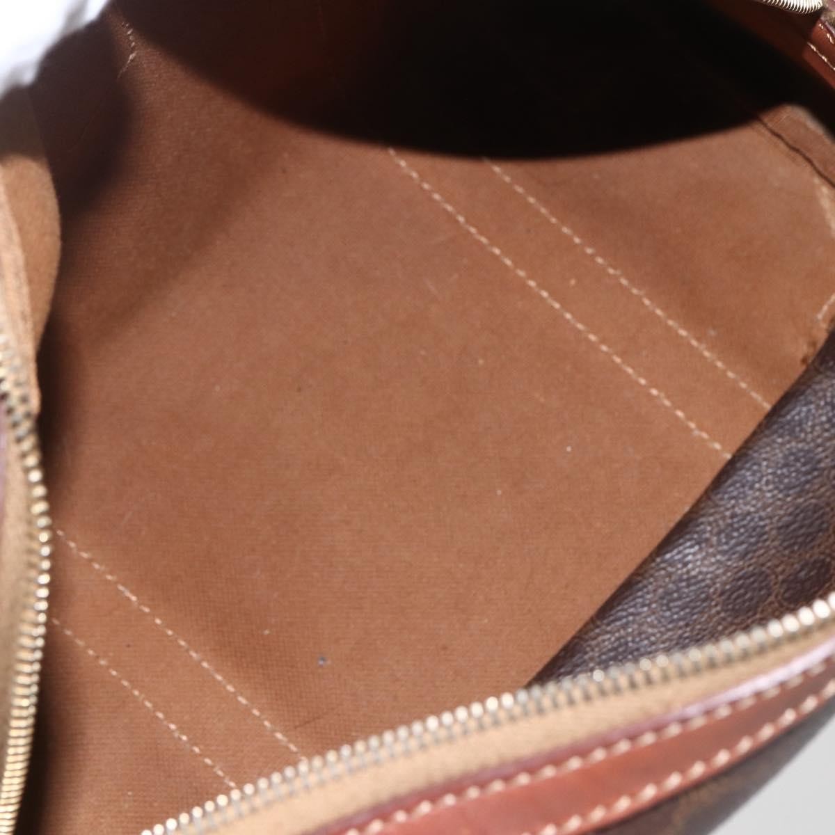 Celine Vintage Macadam Handbag Canvas And Leather Brown Canvas Shoulder Bag Bag (Pre-Owned)