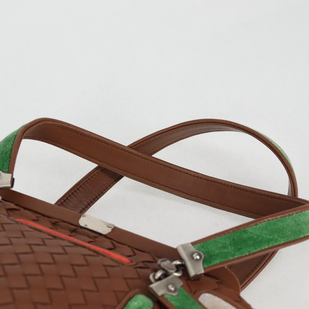 Bottega Veneta Intrecciato Leather Brown Leather Handbag (Pre-Owned)