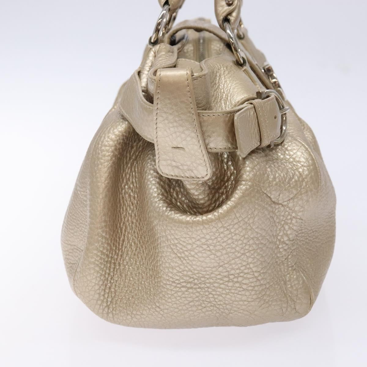 Salvatore Ferragamo Marisa Satchel Leather Gold Leather Bag (Pre-Owned)