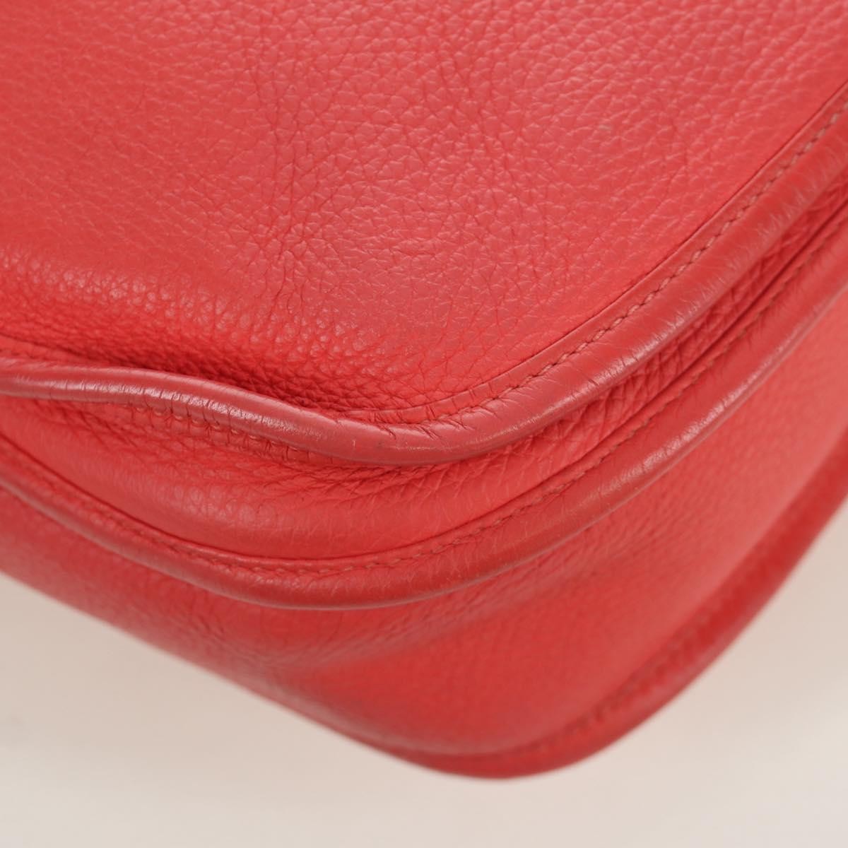 Hermes Evelyne Bag Gen Iii Clemence Pink Leather Shoulder Bag Bag (Pre-Owned)