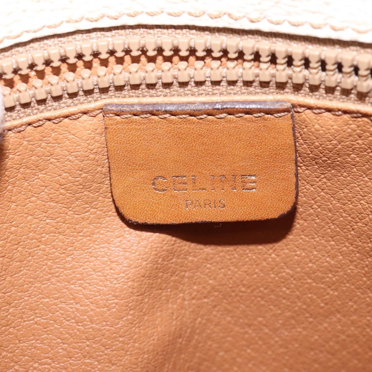 Celine Vintage Macadam Shoulder Bag Canvas And Leather Ecru Canvas Shoulder Bag Bag (Pre-Owned)