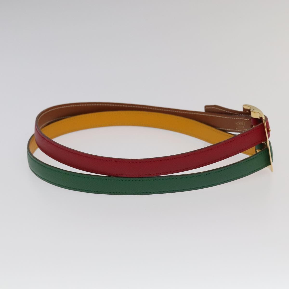 Hermes Double Hole Buckle Belt Metal And Leather Multicolour Leather Belts Accessory (Pre-Owned)