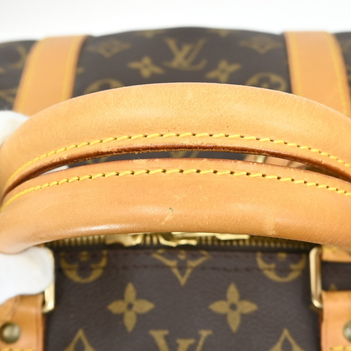 Louis Vuitton Keepall Bandouliere Bag Monogram Canvas Brown Canvas Travel Bag Bag (Pre-Owned)