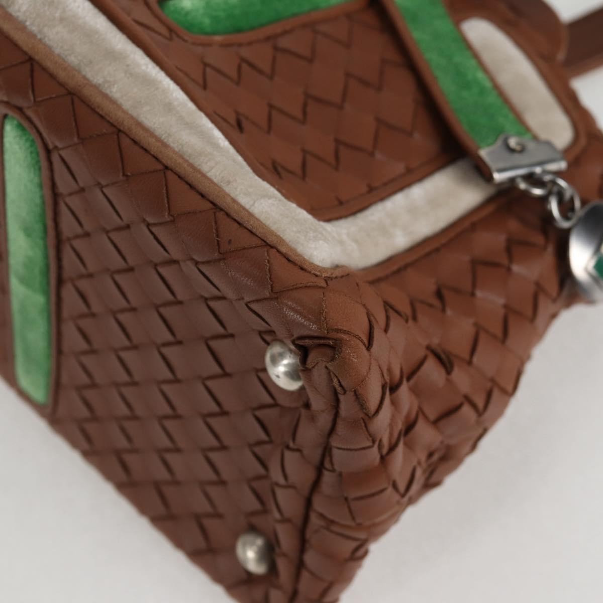 Bottega Veneta Intrecciato Leather Brown Leather Handbag (Pre-Owned)