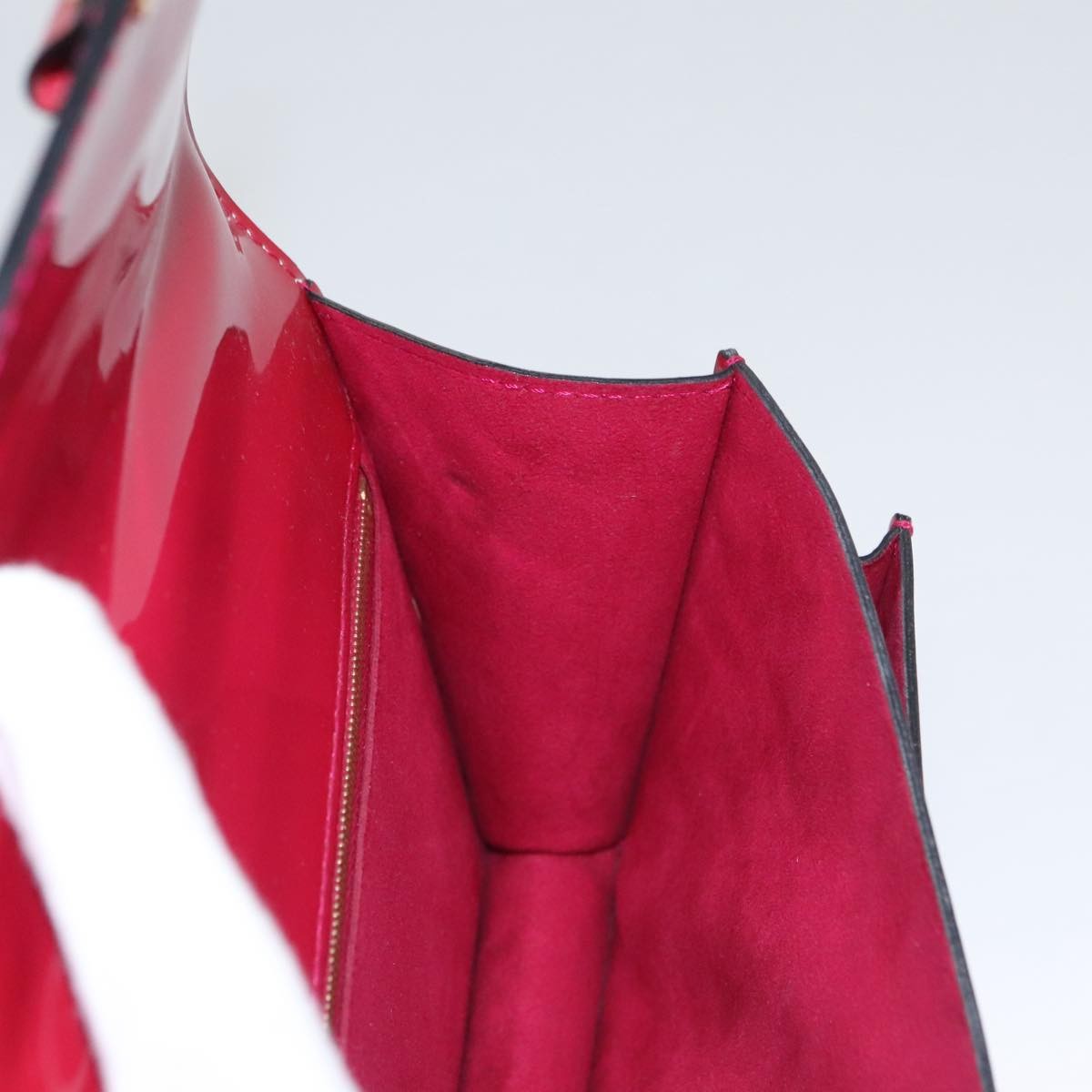 Louis Vuitton Monceau Handbag Vernis Red Patent_Leather Handbag (Pre-Owned)