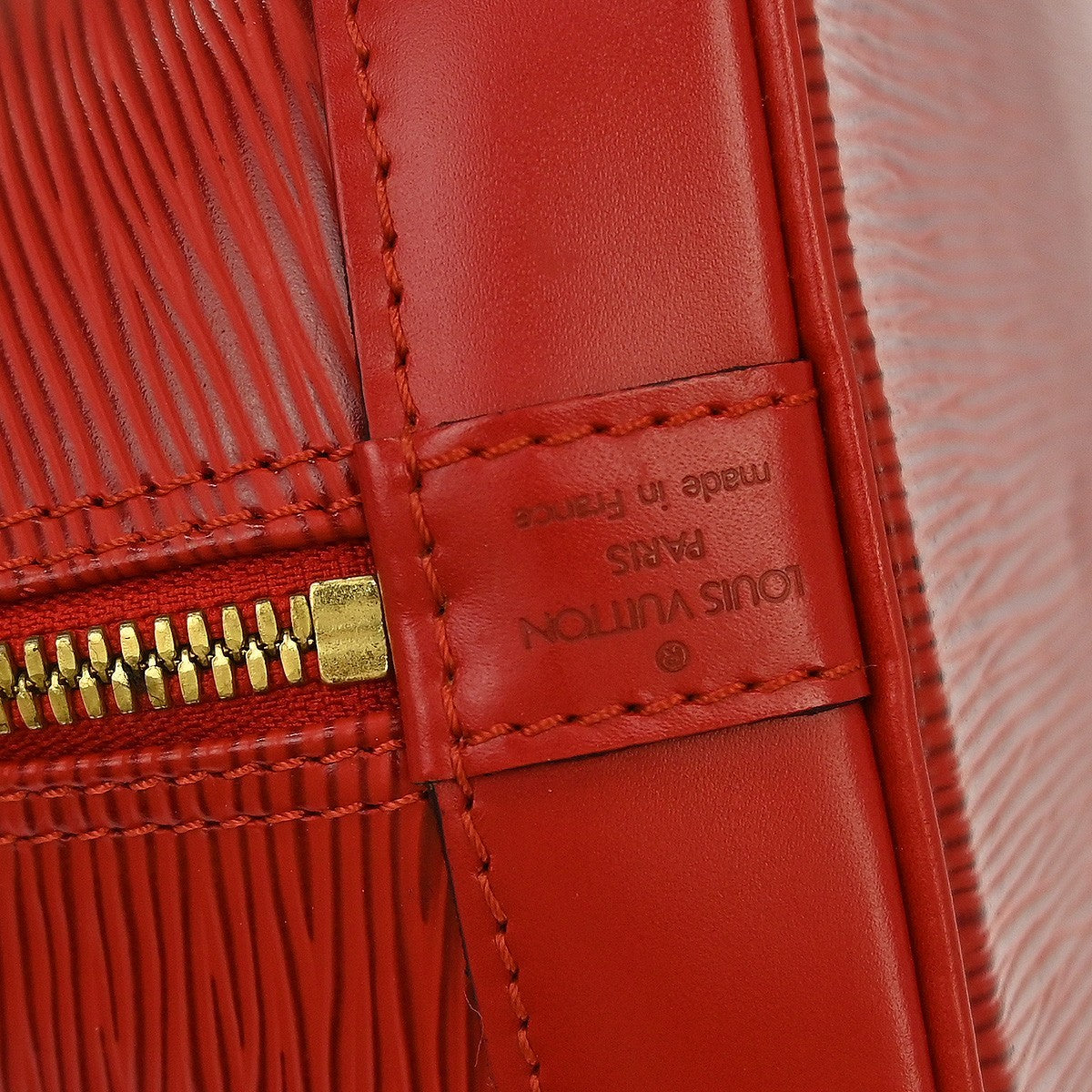 Louis Vuitton Vintage Alma Handbag Epi Leather Red Leather Handbag (Pre-Owned)