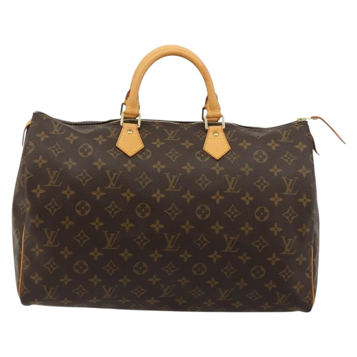 Louis Vuitton Speedy Handbag Monogram Canvas Brown Canvas Handbag (Pre-Owned)