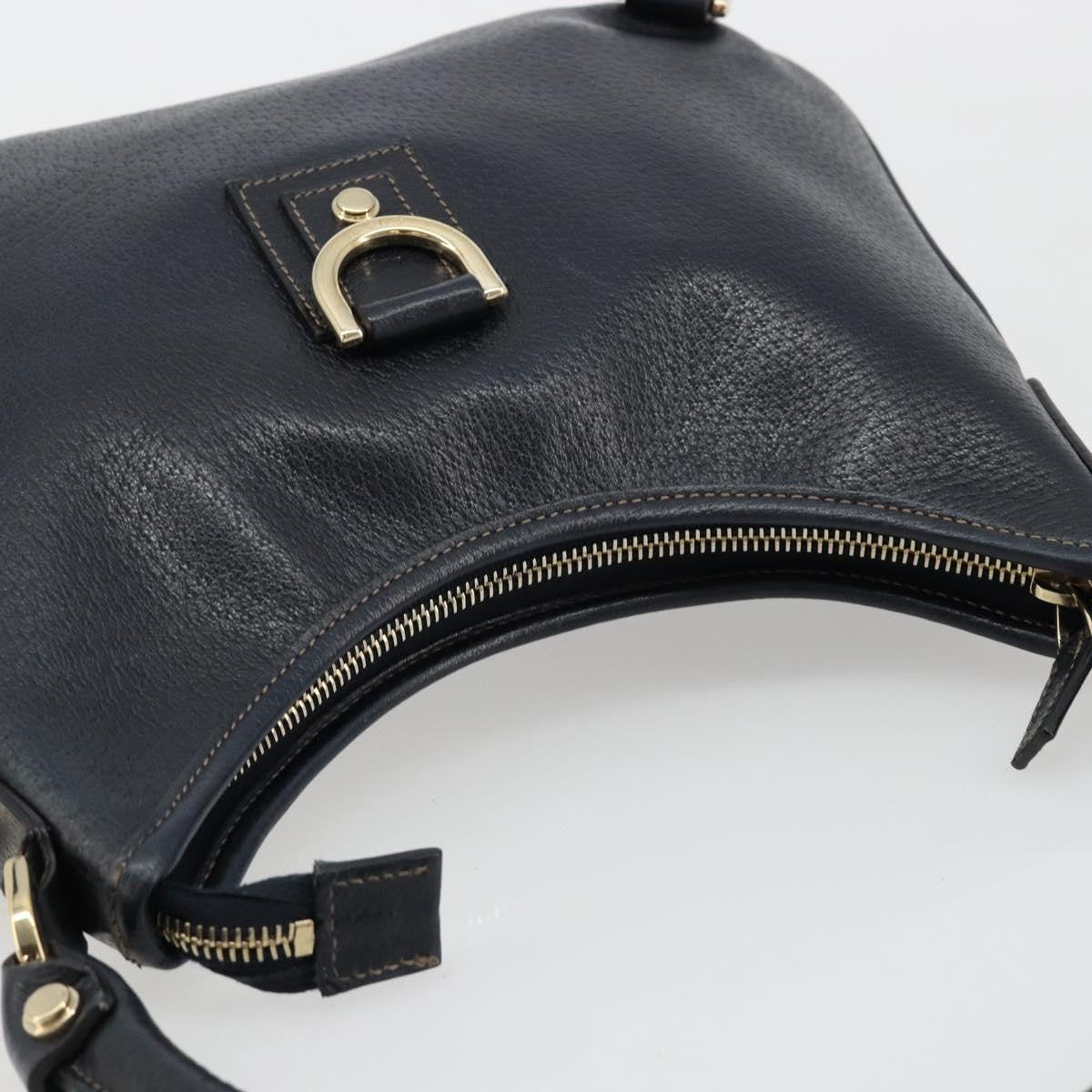 Gucci Abbey D-Ring Hobo Leather Navy Leather Handbag (Pre-Owned)