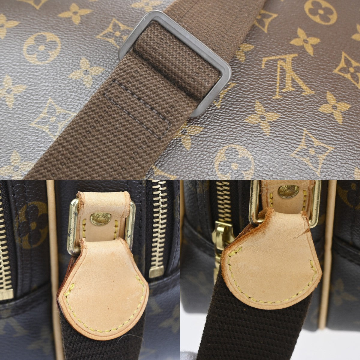 Louis Vuitton Reporter Bag Monogram Canvas Brown Canvas Shoulder Bag Bag (Pre-Owned)