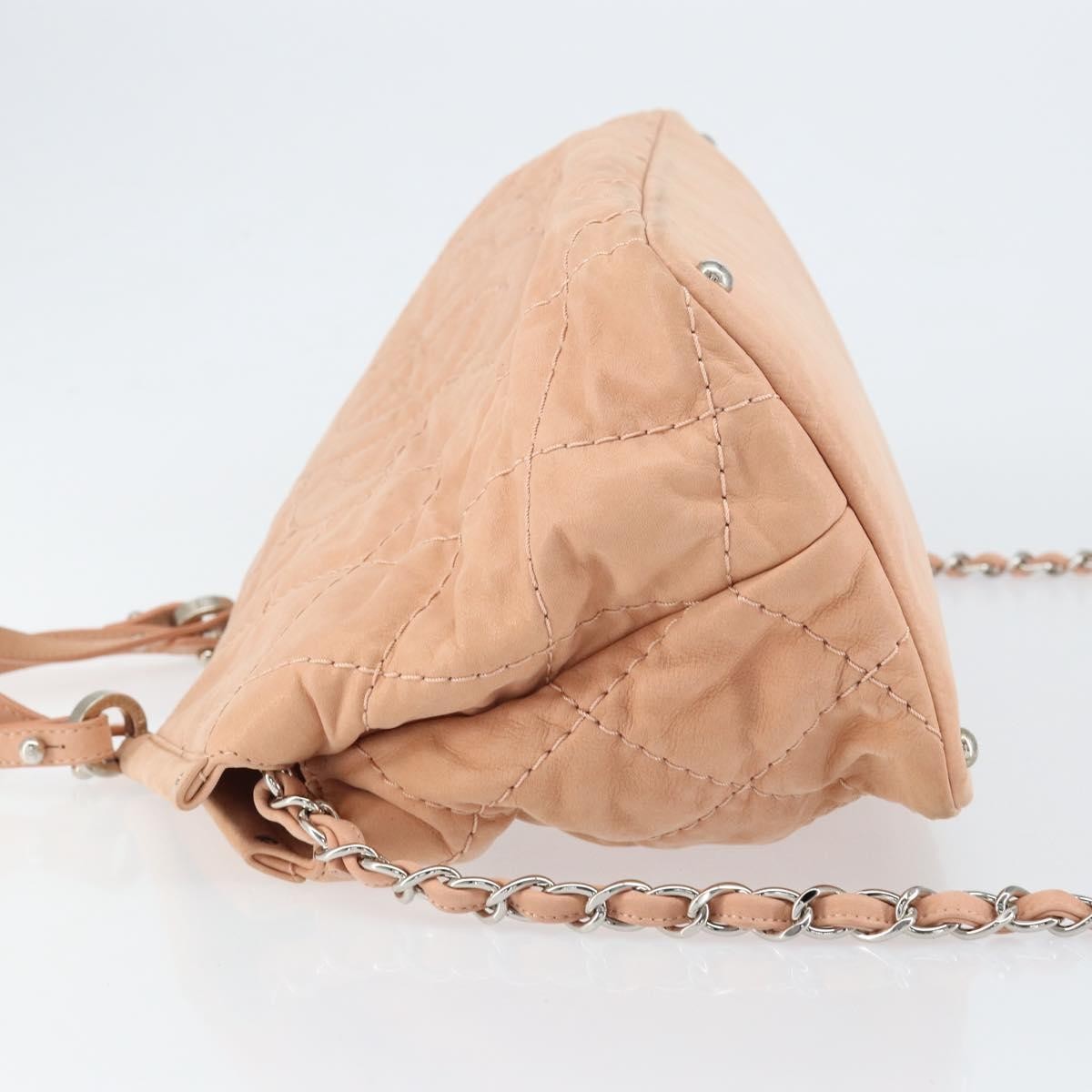 Chanel Cc Sea Hit Tote Quilted Iridescent Calfskin Pink Leather Shoulder Bag Bag (Pre-Owned)