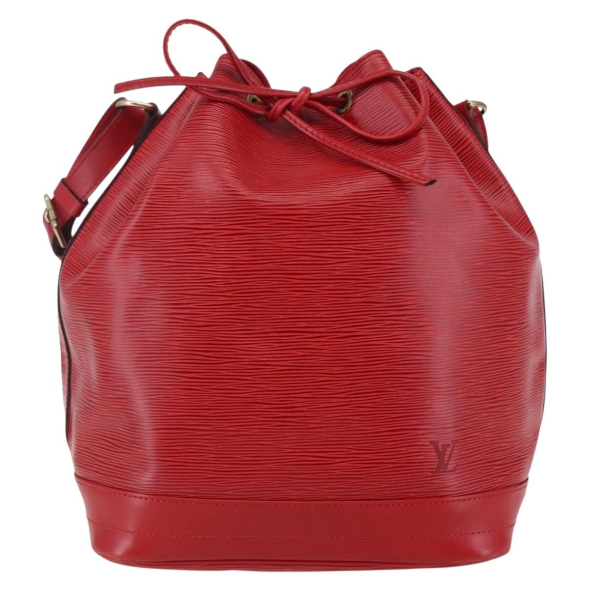 Louis Vuitton Noe Handbag Epi Leather Red Leather Bag (Pre-Owned)