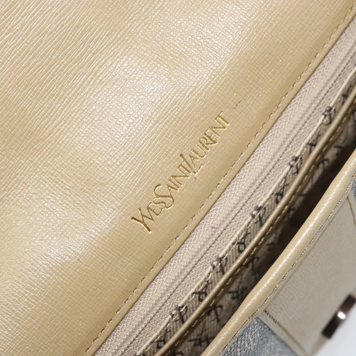 Saint Laurent Vintage Shoulder Bag Pvc Leather Gray Pvc Shoulder Bag Bag (Pre-Owned)