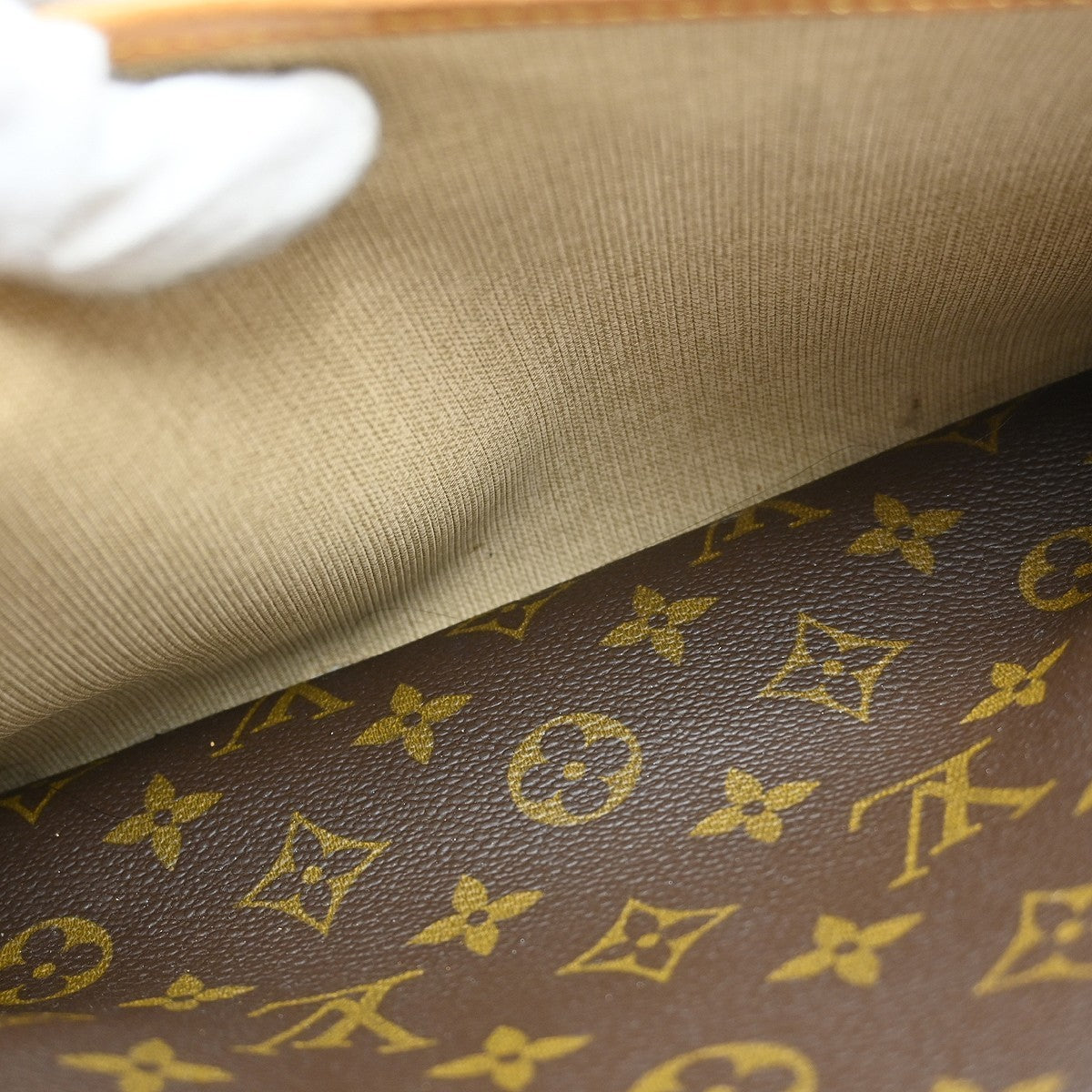 Louis Vuitton Deauville Handbag Monogram Canvas Brown Canvas Handbag (Pre-Owned)