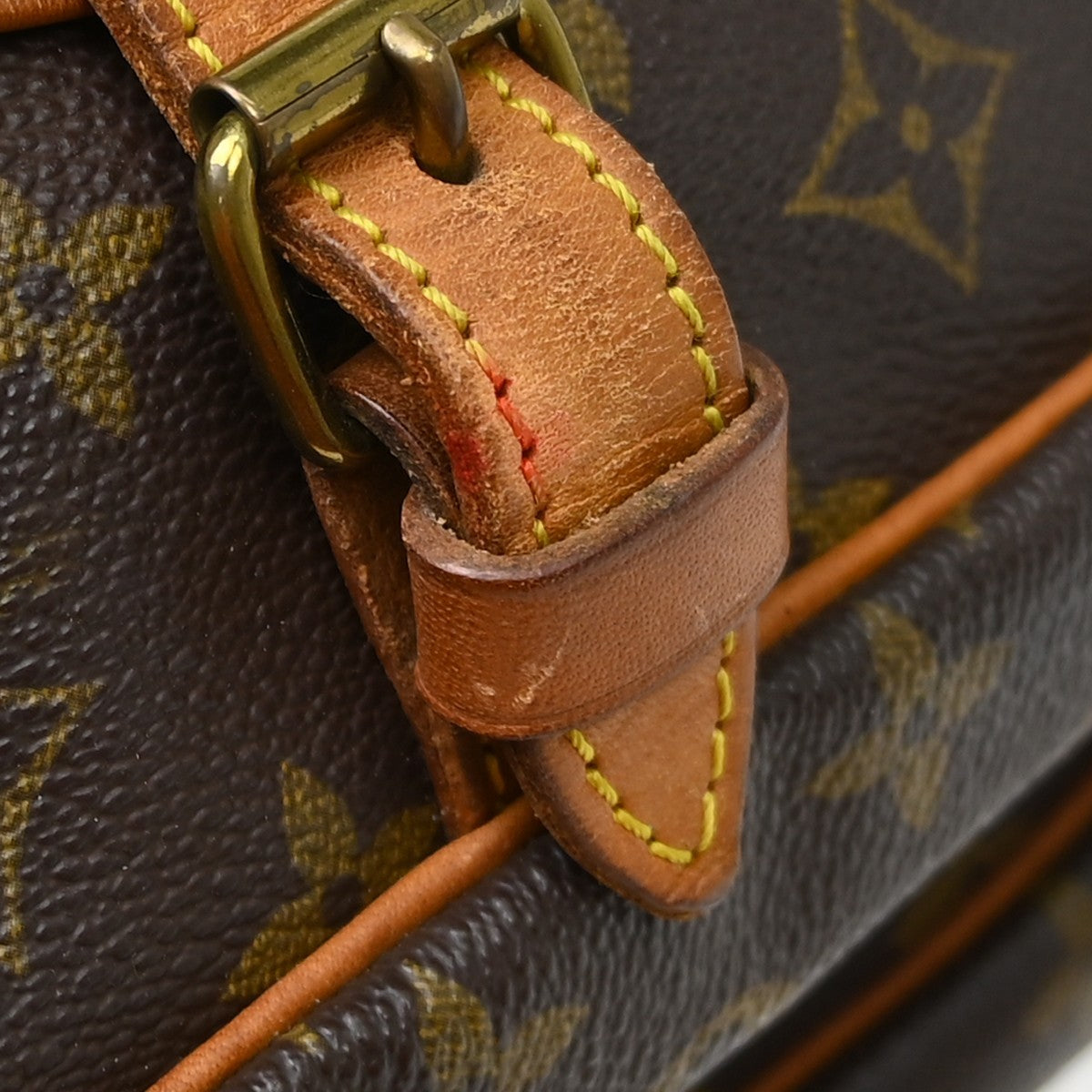 Louis Vuitton Saumur Handbag Monogram Canvas Brown Canvas Shoulder Bag Bag (Pre-Owned)