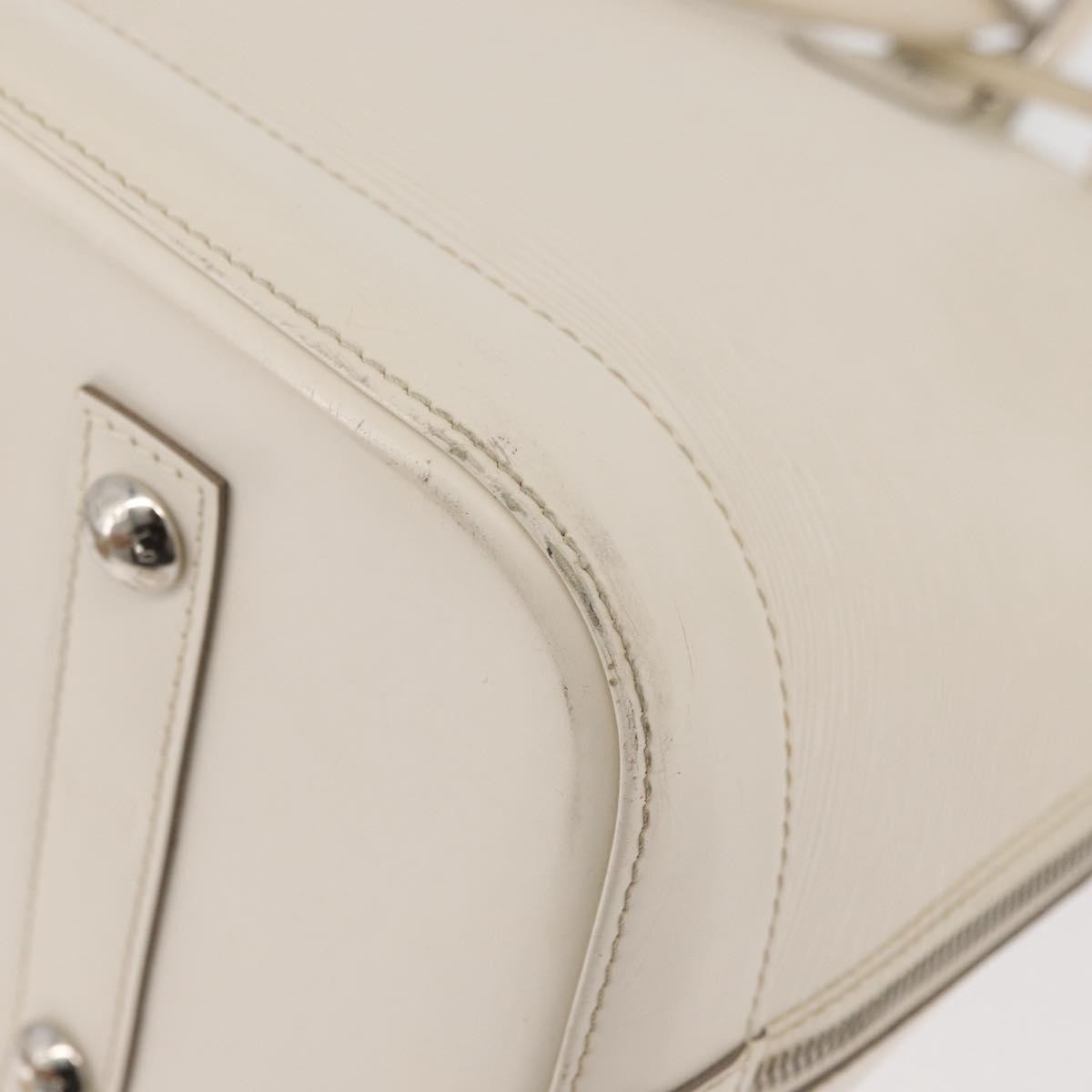 Louis Vuitton Alma Handbag Epi Leather White Leather Handbag (Pre-Owned)
