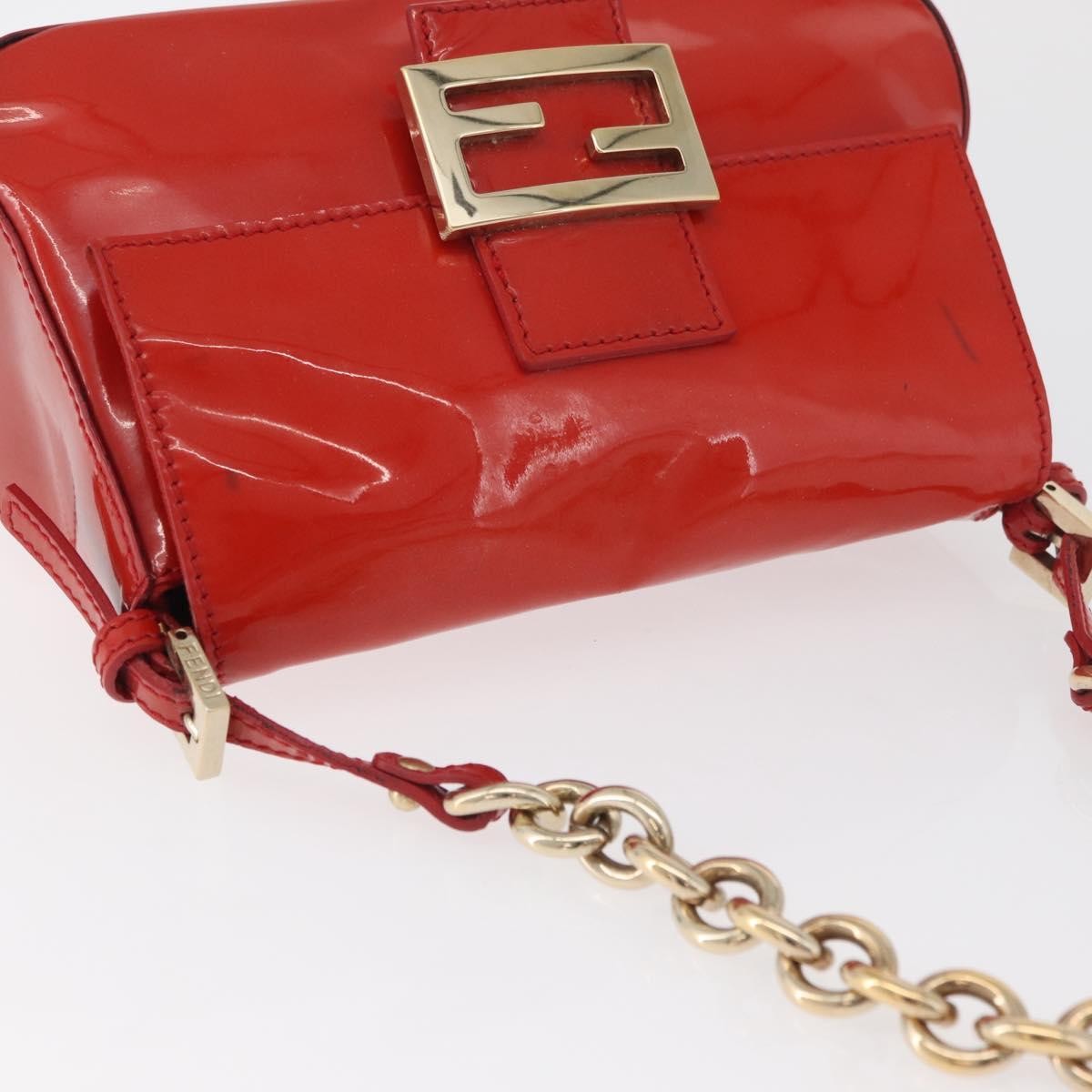 Fendi Forever Mama Bag Patent Red Patent_Leather Shoulder Bag Bag (Pre-Owned)