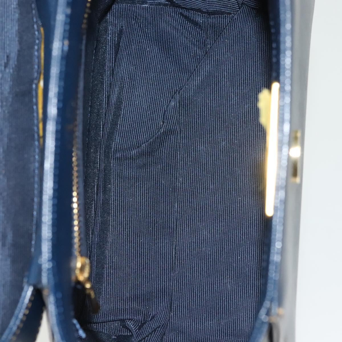 Valentino Garavani Vintage Handbag Leather Navy Leather Handbag (Pre-Owned)