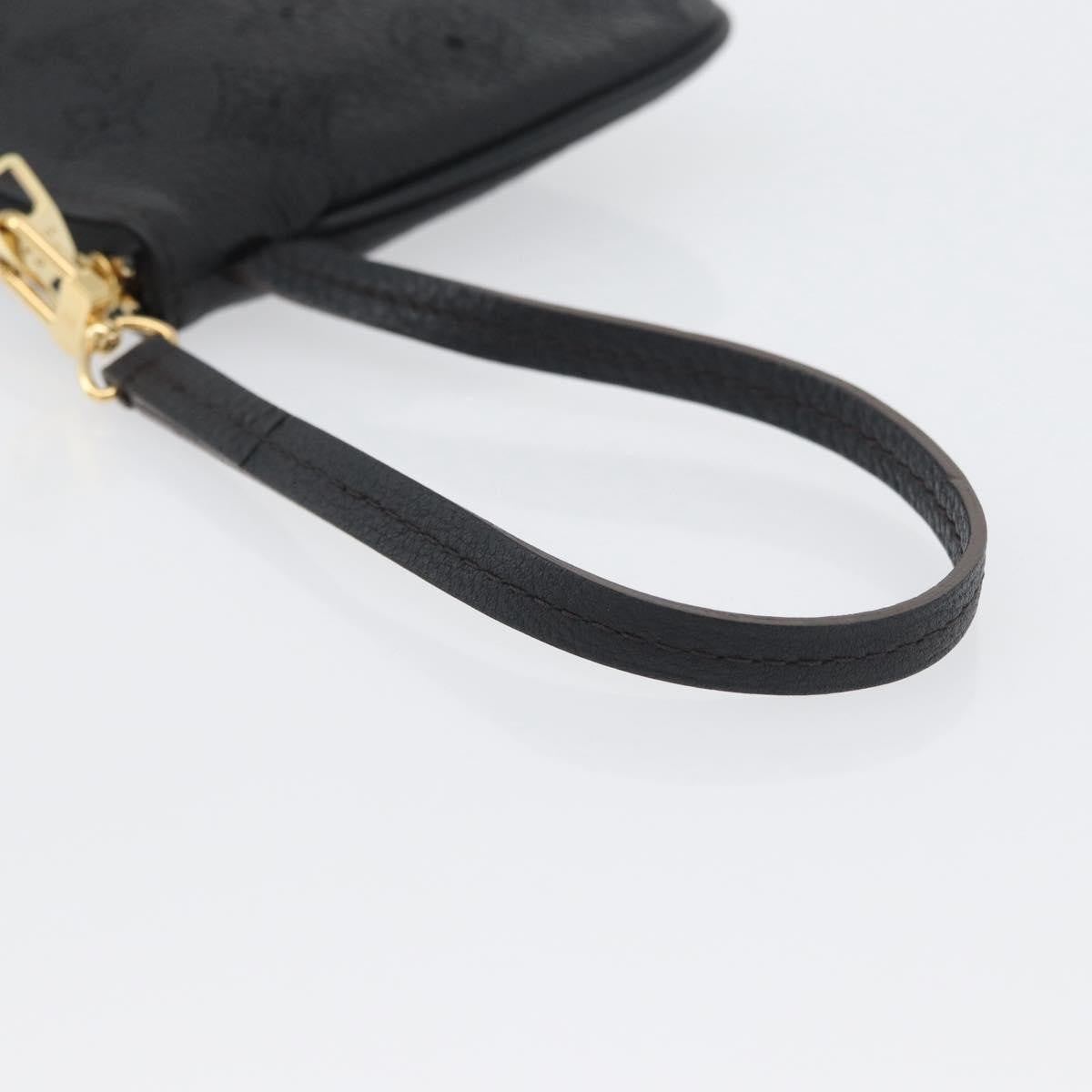Louis Vuitton Selene Pochette Mahina Leather Black Leather Clutche & Pouche Bag (Pre-Owned)