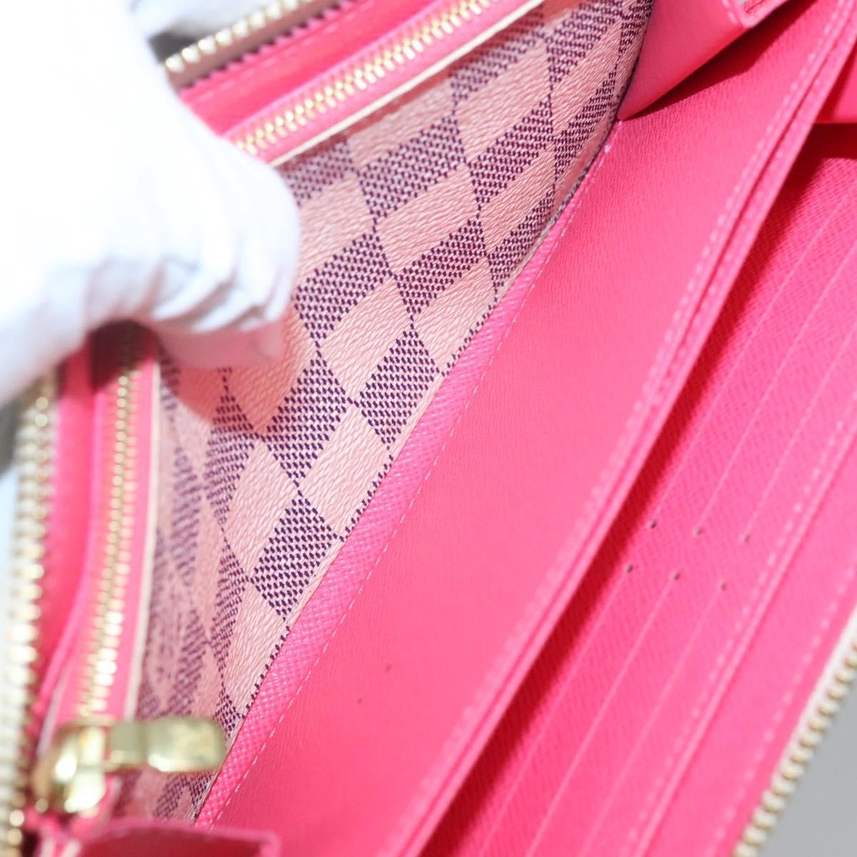 Louis Vuitton Porte-Monnaie Zippy Wallet Damier Azur Vivienne White Canvas Wallets Accessory (Pre-Owned)