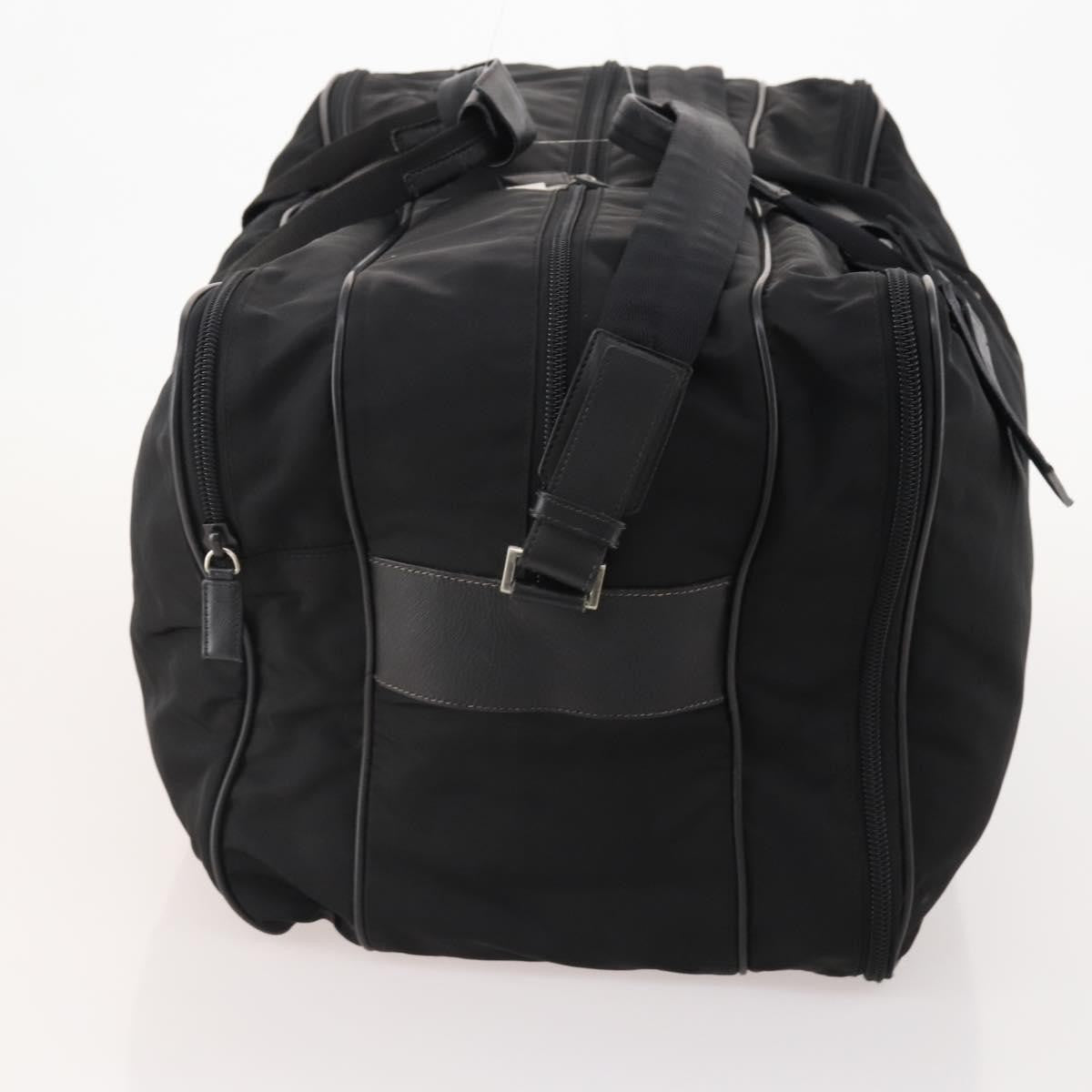 Prada Vintage Boston Bag Nylon Black Nylon Travel Bag Bag (Pre-Owned)