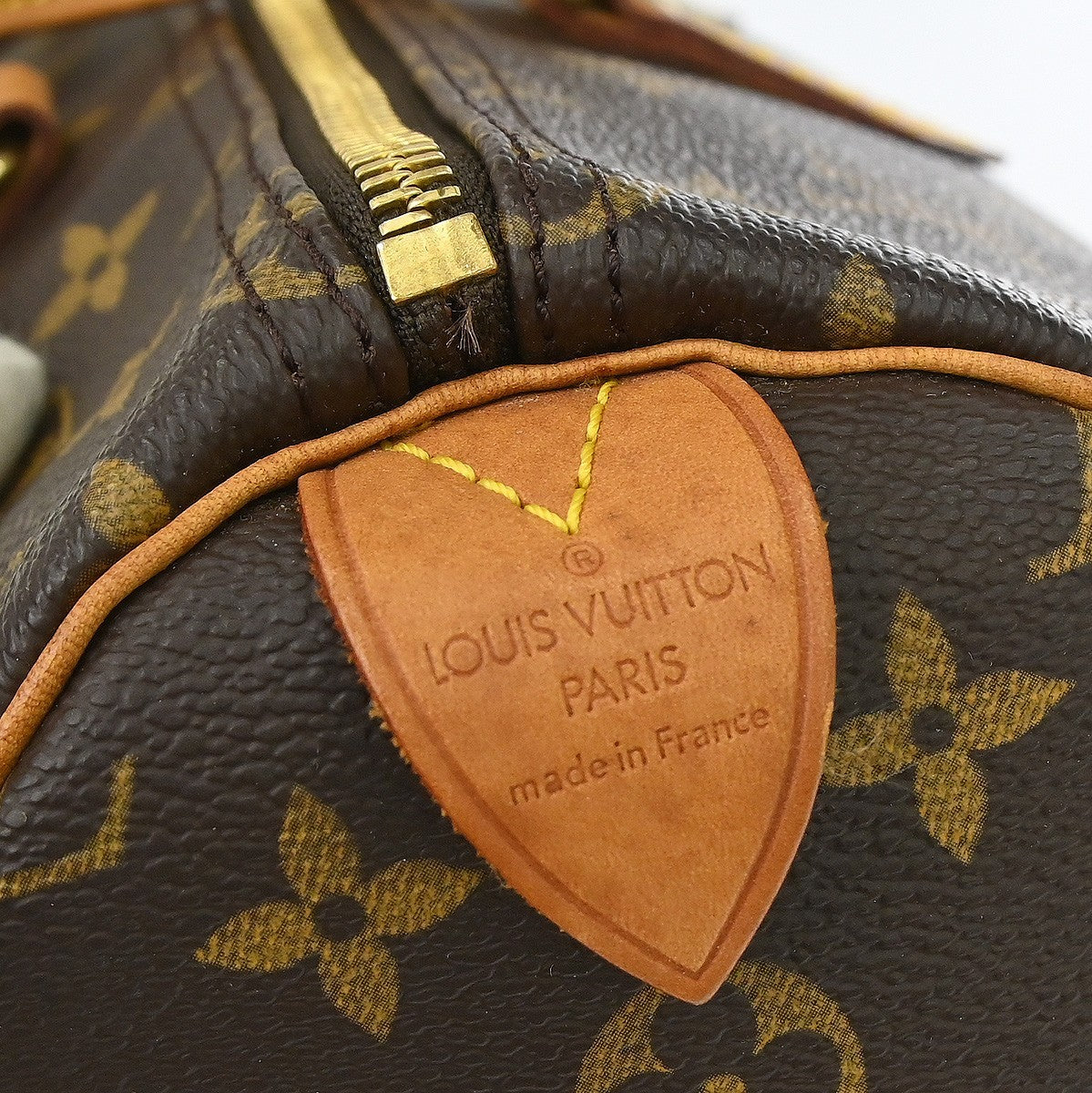 Louis Vuitton Speedy Handbag Monogram Canvas Brown Canvas Handbag (Pre-Owned)