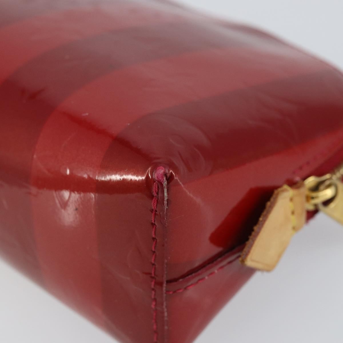 Louis Vuitton Cosmetic Pouch Electric Epi Leather Red Patent_Leather Bag (Pre-Owned)