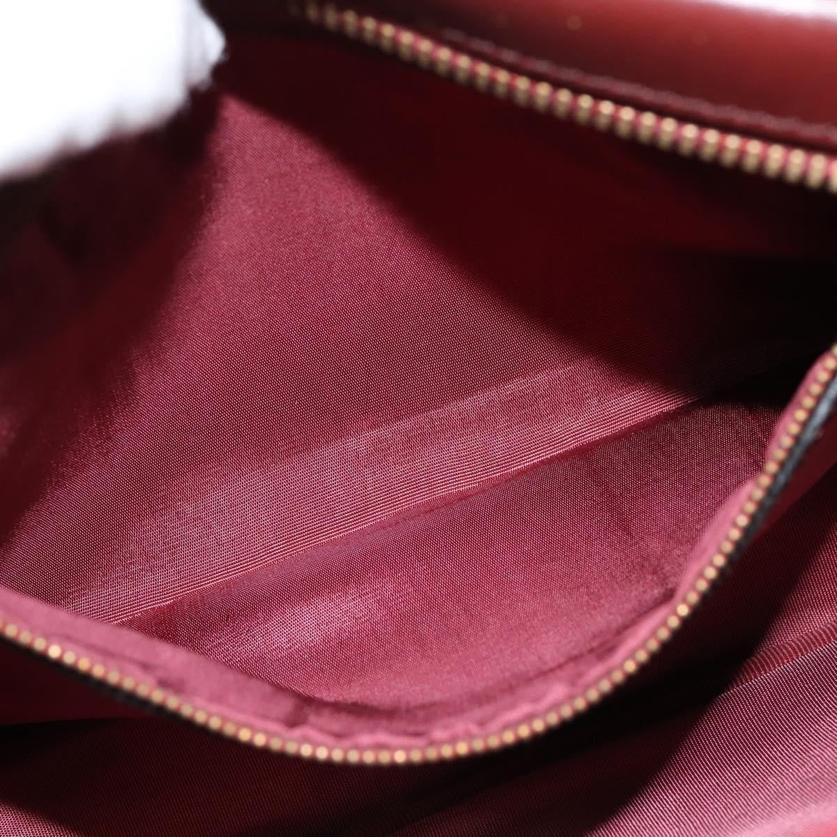 Cartier Must De Cartier Shoulder Bag Leather Burgundy Leather Shoulder Bag Bag (Pre-Owned)