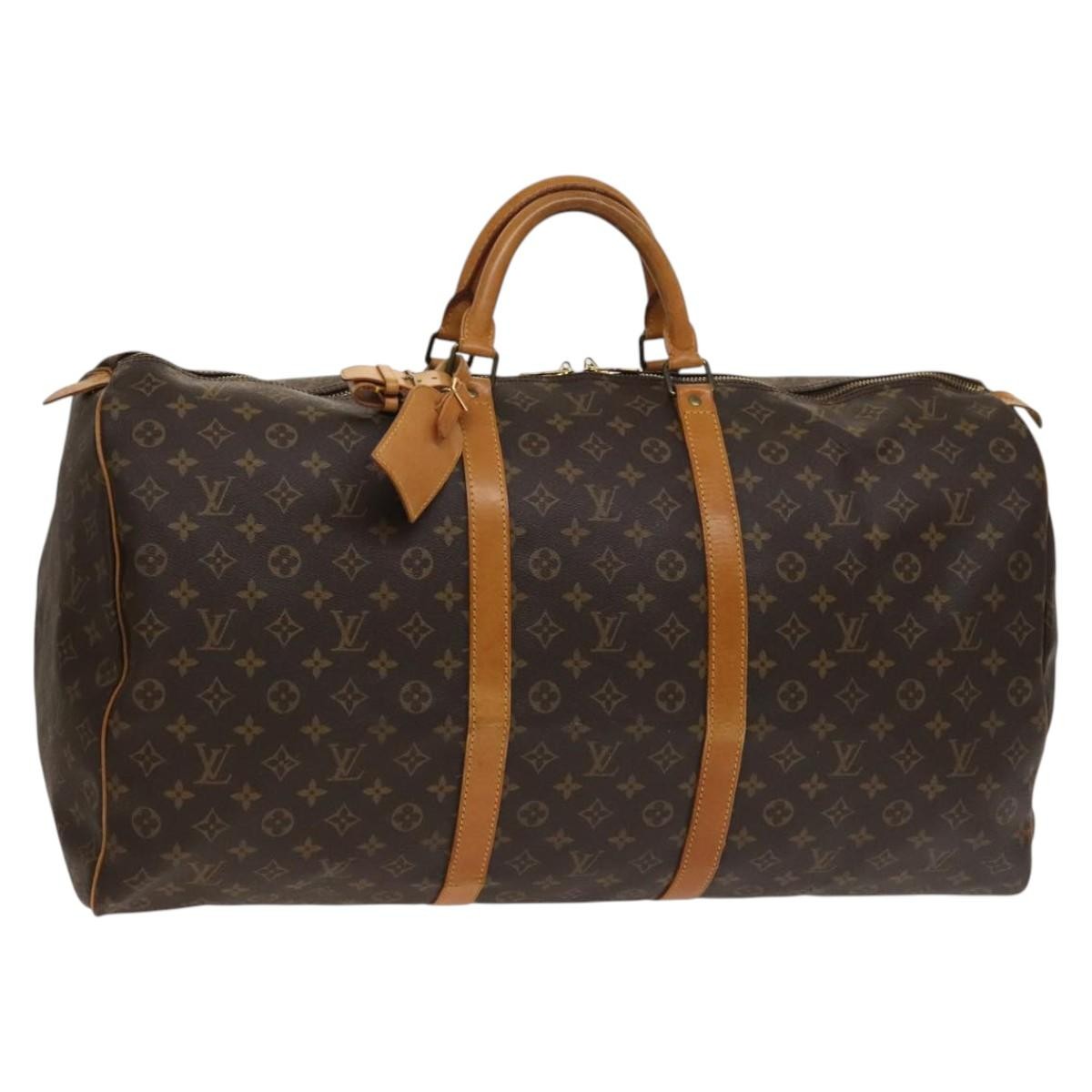 Louis Vuitton Keepall Bag Monogram Canvas Brown Canvas Travel Bag Bag (Pre-Owned)