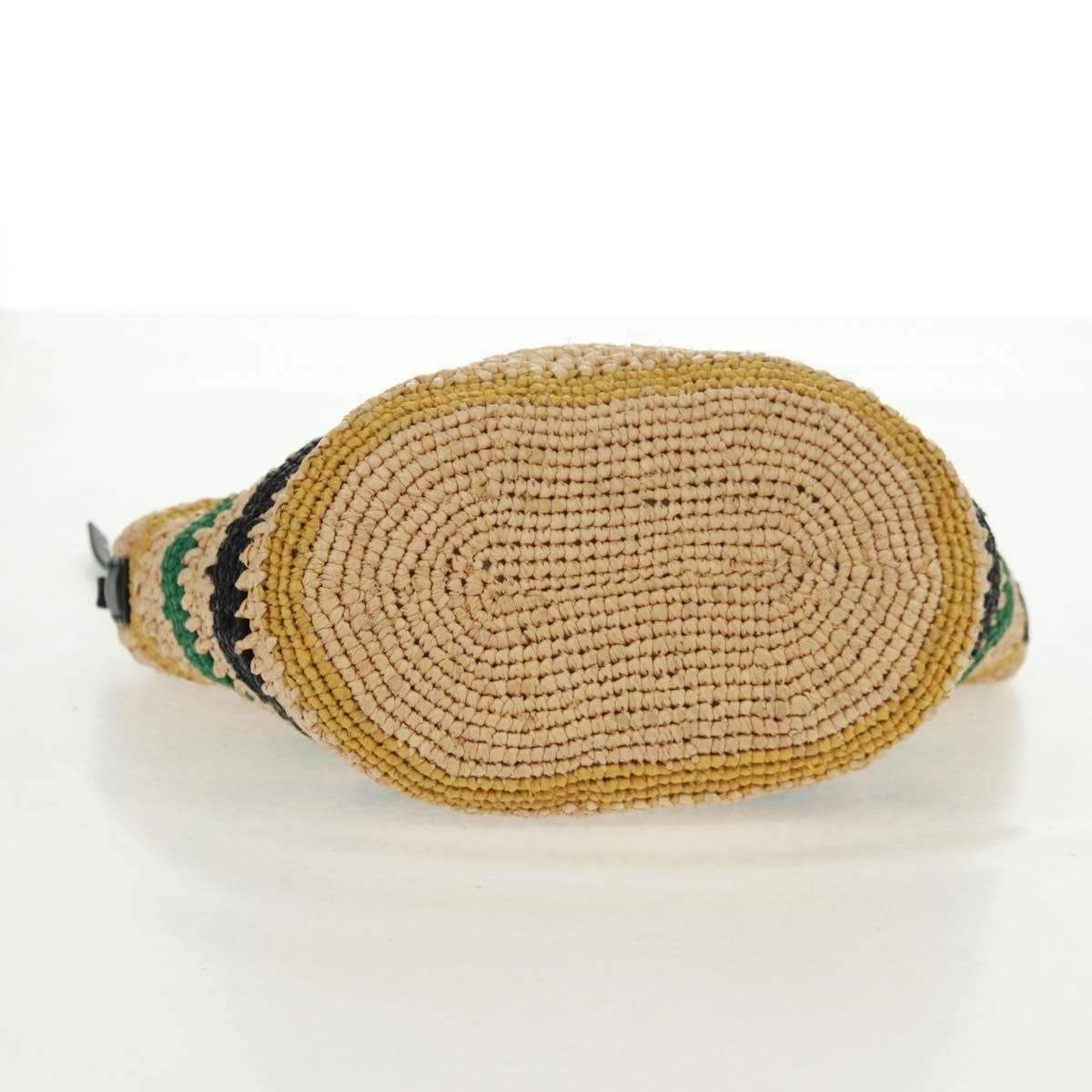 Loewe Pochette Woven Raffia Beige Wicker Clutche & Pouche Bag (Pre-Owned)