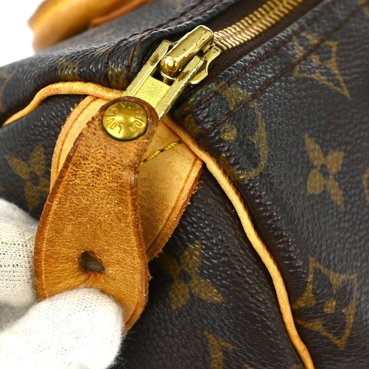 Louis Vuitton Speedy Handbag Monogram Canvas Brown Canvas Handbag (Pre-Owned)