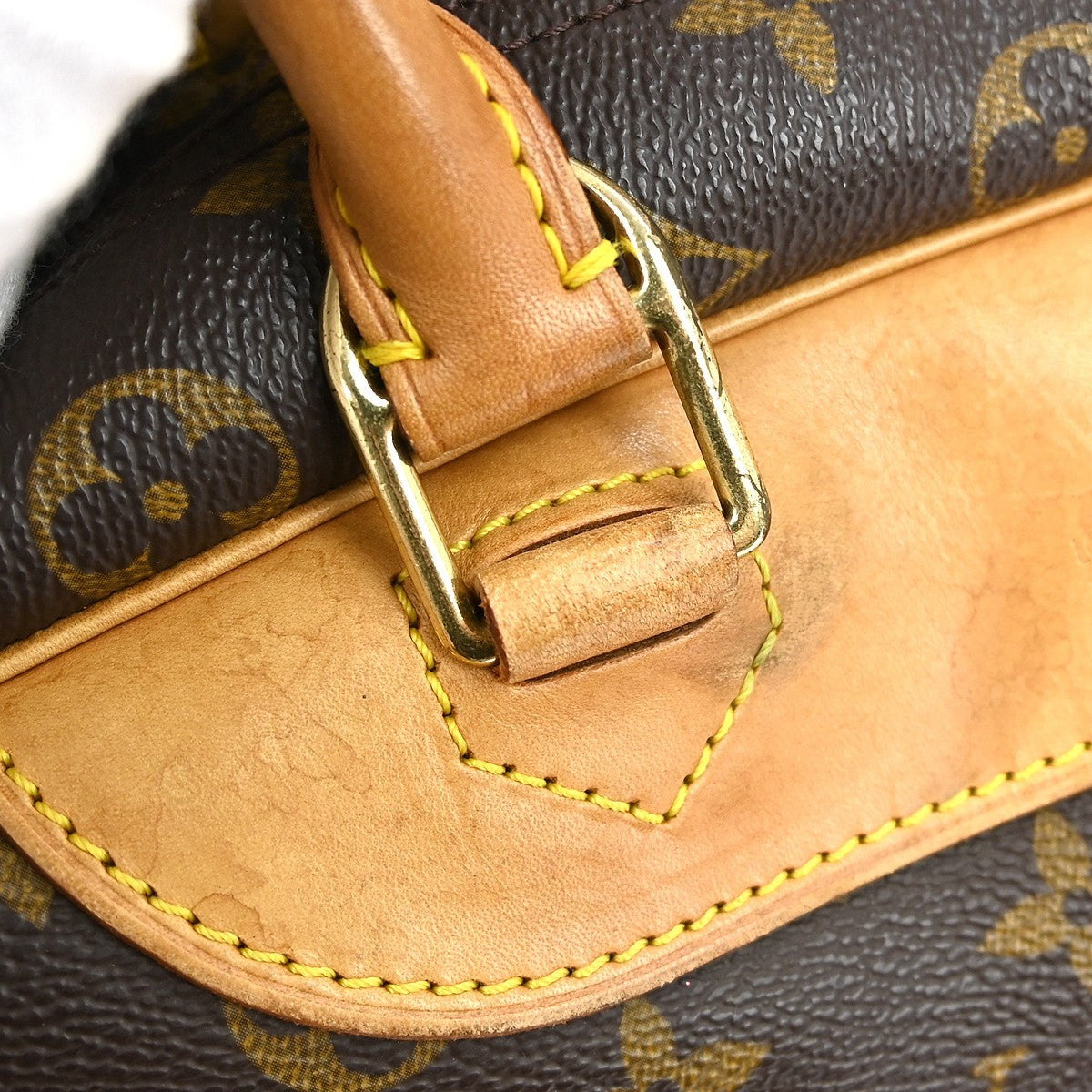 Louis Vuitton Deauville Handbag Monogram Canvas Brown Canvas Handbag (Pre-Owned)