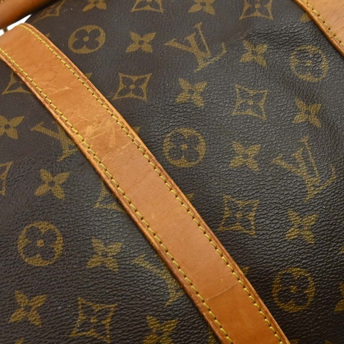Louis Vuitton Keepall Bag Monogram Canvas Brown Canvas Travel Bag Bag (Pre-Owned)
