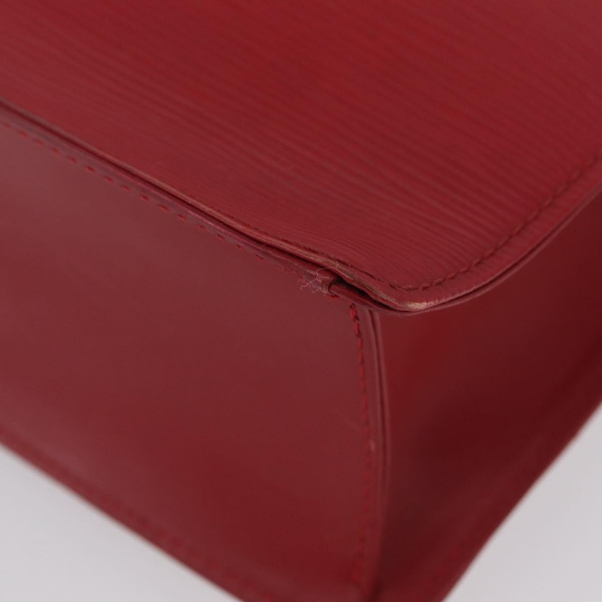 Louis Vuitton Sac Plat Bag Epi Leather Red Leather Tote Bag Bag (Pre-Owned)