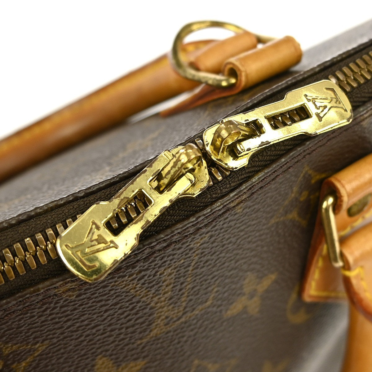 Louis Vuitton Alma Handbag Monogram Canvas Brown Canvas Handbag (Pre-Owned)