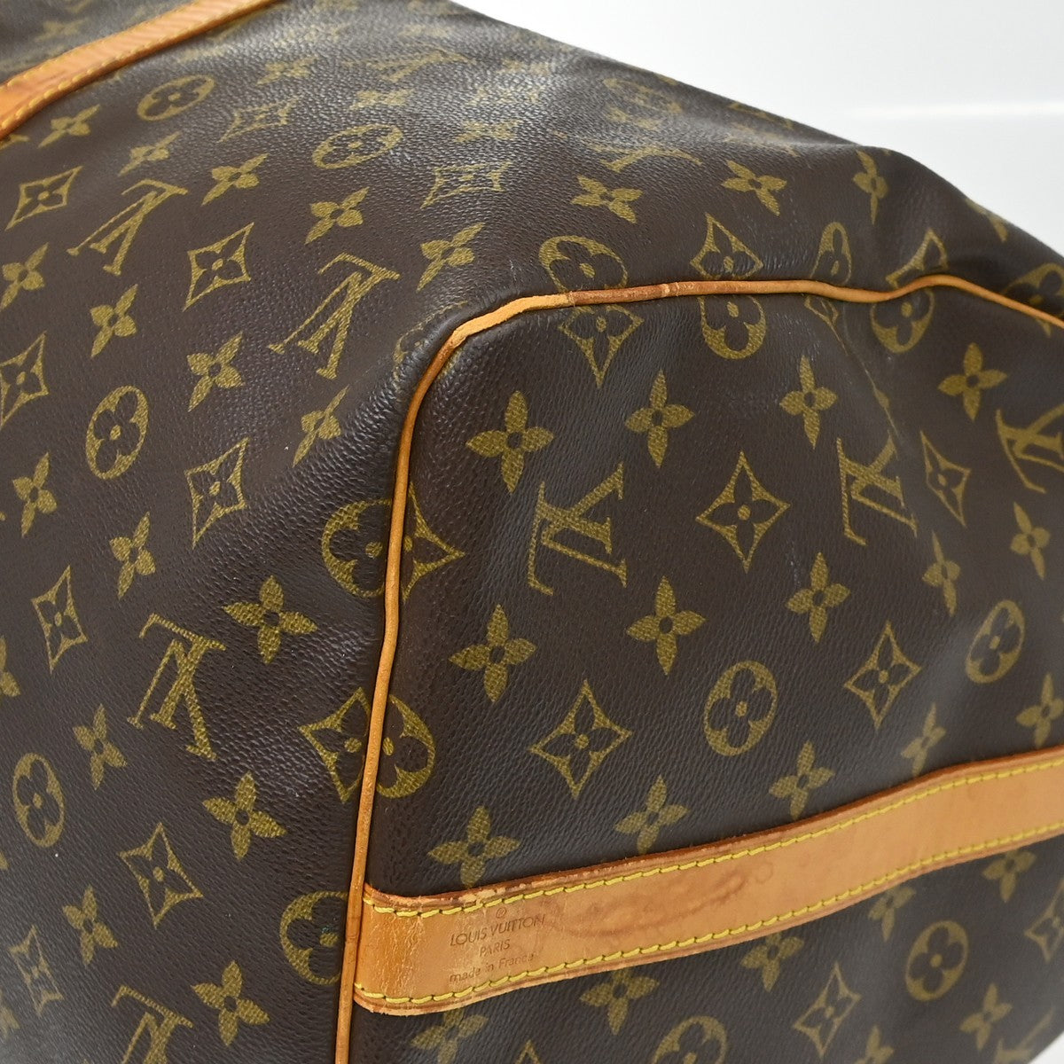 Louis Vuitton Keepall Bandouliere Bag Monogram Canvas Brown Canvas Travel Bag Bag (Pre-Owned)