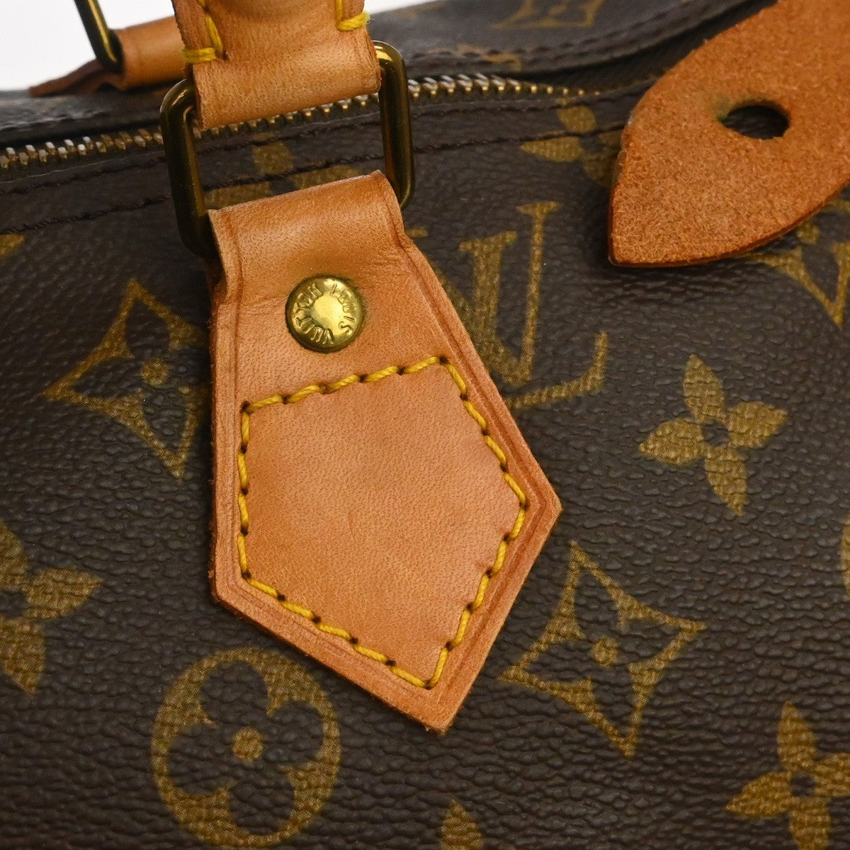 Louis Vuitton Speedy Handbag Monogram Canvas Brown Canvas Handbag (Pre-Owned)