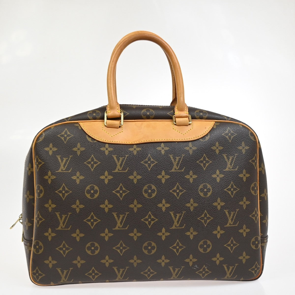 Louis Vuitton Deauville Handbag Monogram Canvas Brown Canvas Handbag (Pre-Owned)